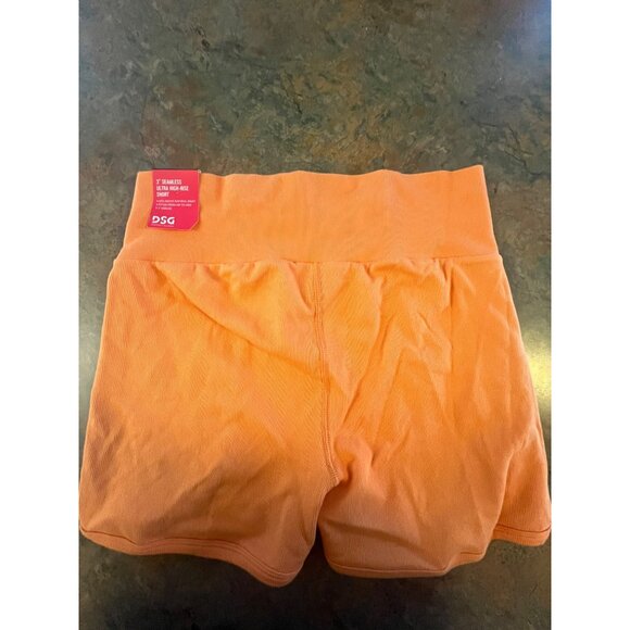 Womens Seamless‎ Shortie Light Orange Cotton Spandex Shorts XL By DSG - Picture 2 of 9